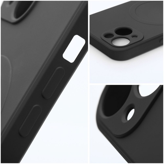 Etui do MagSafe ERBORD Silicone Mag Cover do iPhone 15 Plus, czarne