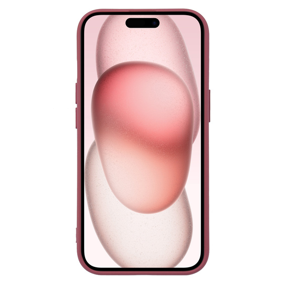Etui do iPhone 15, Silicone Lite, czerwone