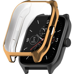 2w1 Etui z osłoną na ekran do Amazfit GTS 4, Złote