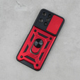 Etui pancerne do Xiaomi Redmi 12, CamShield Slide, czerwone