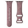 Pasek Silikonowy do Apple Watch 1/2/3/4/5/6/7/8/9/10/11/SE Ultra 1/2/3 42/44/45/46/49mm, Rose, Fioletowy