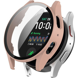 2w1 Etui + Szkło Hartowane do Samsung Galaxy Watch 7 44mm, Różowe złoto