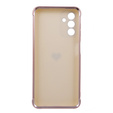 Zestaw Etui do Samsung Galaxy A13 5G, Electro heart, Różowe rose gold + Szkło