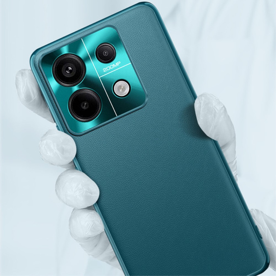 Etui skórzane do Xiaomi Redmi Note 13 Pro+, leather hybrid, zielone