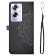 Etui z klapką do Oppo A79 5G, Mandala, czarne