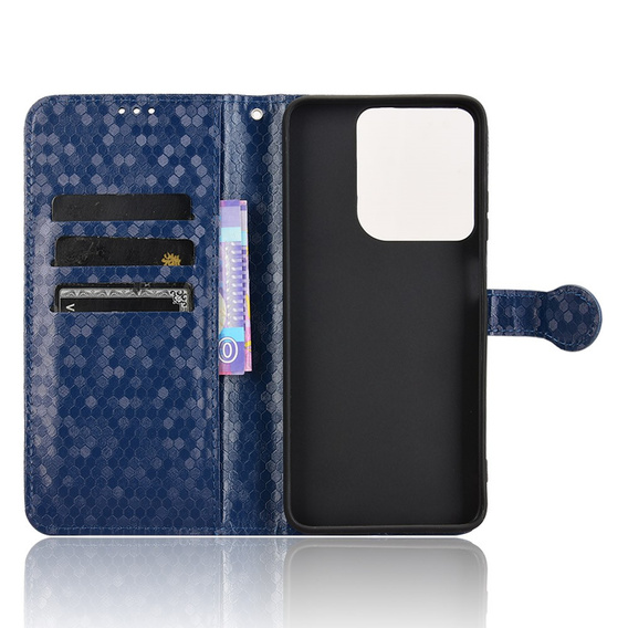 Etui z klapką do Motorola Moto G86 5G, Wallet Rhombus, niebieskie
