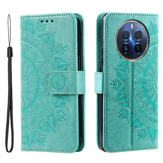 Etui z klapką do Realme 12 Pro 5G / 12 Pro+ 5G, Mandala, zielone