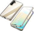 Etui do Samsung Galaxy S24 FE, Magnetic Dual Glass, złote