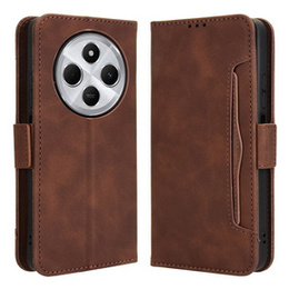 Etui z klapką do Xiaomi Redmi 14C / Xiaomi Poco C75, Card Slot, brązowe