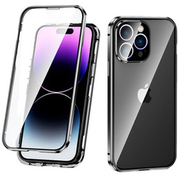 Etui do iPhone 14 Pro, Magnetic Dual Glass, czarne