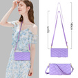 Etui z klapką do Samsung Galaxy S25 Edge, Rhombus Crossbody, fioletowe