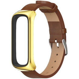 Pasek Skórzany do Samsung Galaxy Fit 2 SM-R220, Brązowy