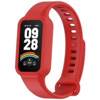 Pasek Silikonowy do Xiaomi Smart Band 9 Active / Xiaomi Redmi Band 3, Czerwony