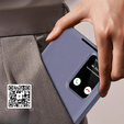 Etui z klapką do Samsung Galaxy A55 5G – fioletowe, Smart View Wallet z kieszenią na kartę