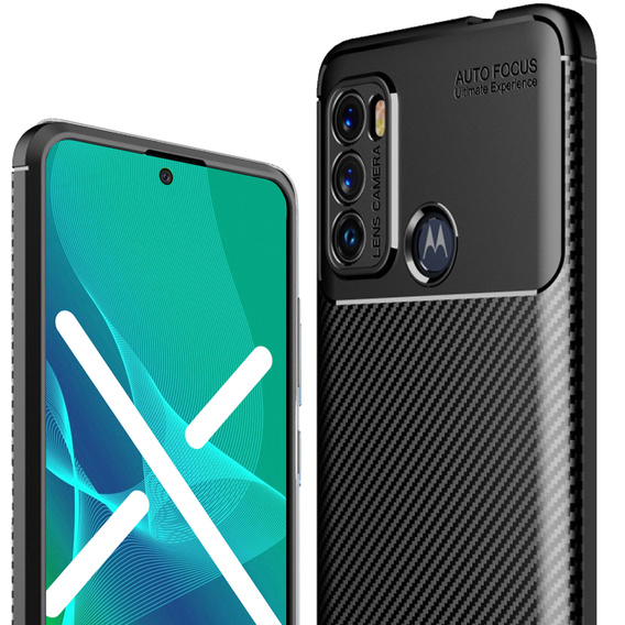 Etui do Motorola Moto G60, Carbon Gel, czarne