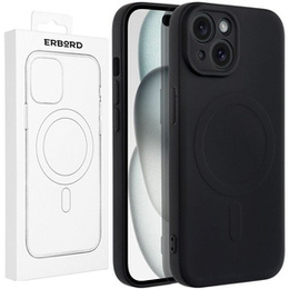 Etui do MagSafe ERBORD Silicone Mag Cover do iPhone 15 Plus, czarne