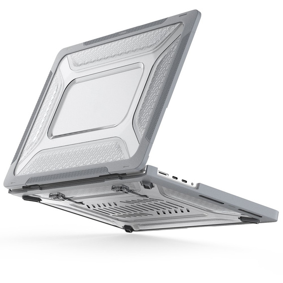 Etui Pancerne Kickstand do Macbook Pro 14 2021 A2442 2022/2023/2024/2025, Szare