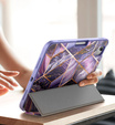 Etui ochronne do iPada 11" 2025 A16 (11 gen.) / 10.9" 2022 (10 gen.), Suritch Full Body Marmur, fioletowe
