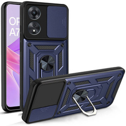 Etui pancerne do Oppo A78 5G, CamShield Slide, niebieskie