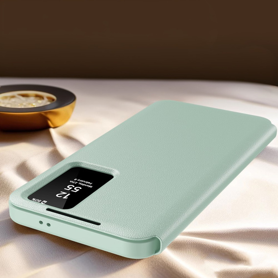 Etui z klapką do Samsung Galaxy S23 FE, Smart View Wallet, zielone
