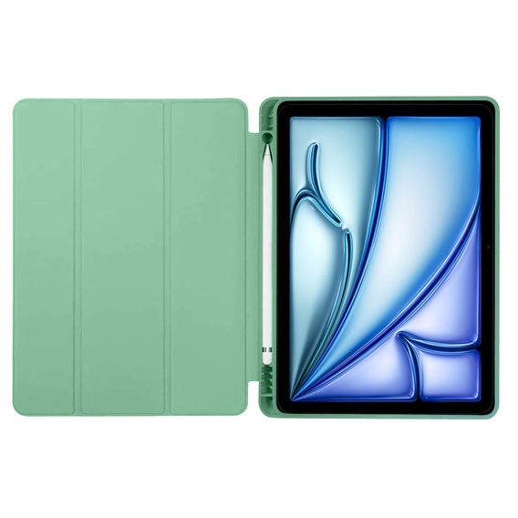 Etui do iPad Air 13" 2025/2024 (7/6 gen.), Smartcase z miejscem na rysik, zielone