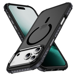 Etui pancerne do iPhone 17 Pro Max, Matt Case, do MagSafe, matowe z czarną ramką