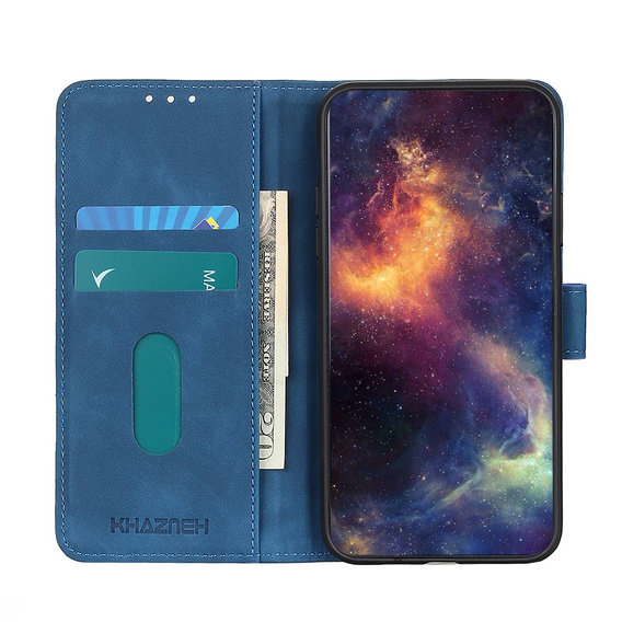 Etui Wallet do Vivo Y21/Y21s/Y33s, KHAZNEH, Vintage, Blue