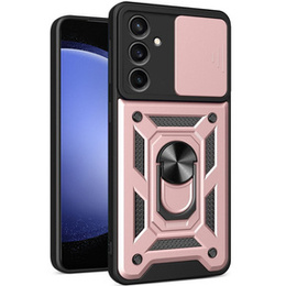 Etui pancerne do Samsung Galaxy S23 FE, CamShield Slide, różowe rose gold