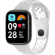 Pasek Silikonowy do Xiaomi Redmi Watch 3 Active, Szary / Biały
