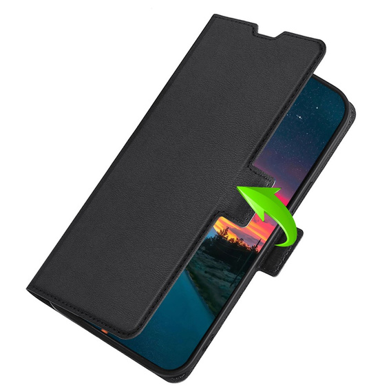 Etui z klapką do Motorola Moto G22, Magnetic Clasp, czarne