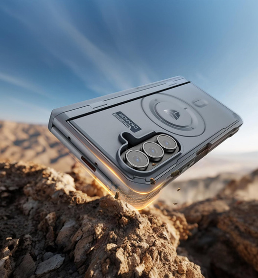 Etui pancerne do Samsung Galaxy Z Fold7 5G, Dexnor Magnetic,  do MagSafe - granatowe