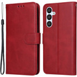 Etui z klapką do Samsung Galaxy A34 5G, Leather Wallet, czerwone