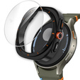 2w1 Etui + Szkło Hartowane do Samsung Galaxy Watch 7 44mm, Czarne