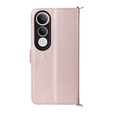 Etui portfelowe z paskiem na ramię do Vivo V50 Lite 5G – Różowe rose gold