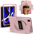 Etui Dexnor 360° do iPad Pro 11 2024 (5 gen.), z paskiem i miejscem na rysik - różowe