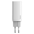 Ładowarka sieciowa Baseus GaN2 Lite, USB + USB-C, 65W - biała