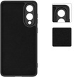 Etui do Samsung Galaxy S25 Edge, Silicone Lite, czarne + szkło 9H