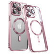Etui do iPhone 15 Pro, Electro MagSafe, różowe + Szkło na ekran