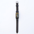 Pasek Silikonowy do Xiaomi Smart Band 10 / 9 / 8, Czarny / Pomarańczowy