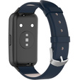 Pasek ze skóry naturalnej do Huawei Band 7, Dark Blue