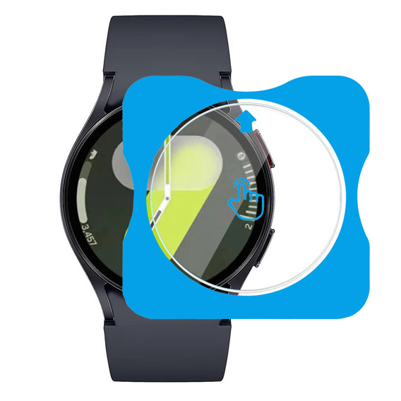 2x Szkło Hartowane z ramką do montażu ERBORD do Samsung Galaxy Watch 7 44mm