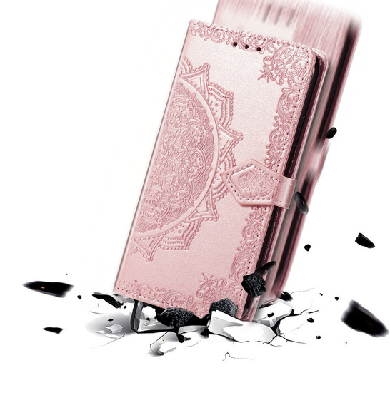 Etui z klapką do Motorola Edge 60 / 60 Fusion, Mandala, różowe