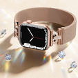 Bransoleta do Apple Watch 1/2/3/4/5/6/7/8/9/10/11/SE Ultra 1/2/3 42/44/45/46/49mm, Różowa rose gold
