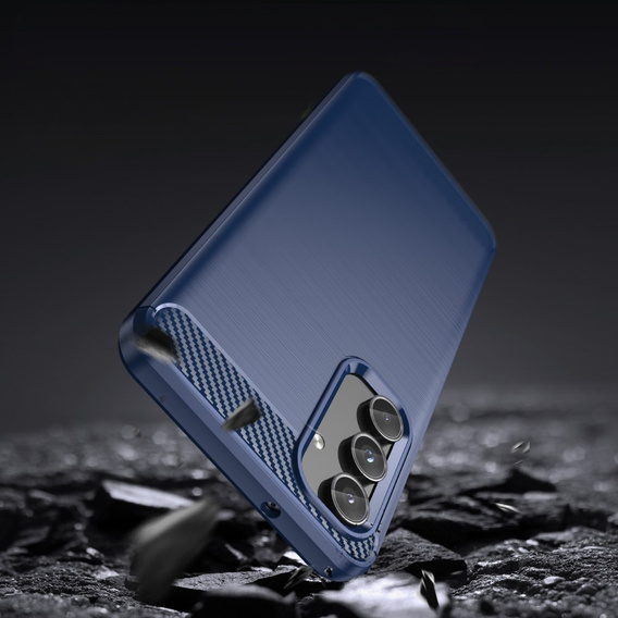 Etui do Samsung Galaxy M55 5G, Carbon, niebieskie