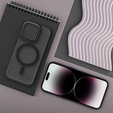Etui do iPhone 16 Pro, do MagSafe, ERBORD Matt Case, przezroczyste / czarne + Szkło na ekran