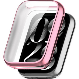 2w1 Etui z Osłoną na ekran do Xiaomi Smart Band 8 Pro, Różowe