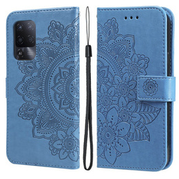 Etui z klapką do Oppo Reno5 Z / A94 / A95 5G, Mandala, niebieskie