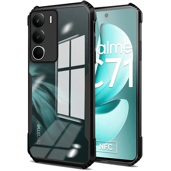 Etui do Realme C71, AntiDrop Hybrid, czarne