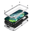 Etui do iPhone 13 Pro, R-JUST CamShield Slide, pancerne, srebrne / czarne