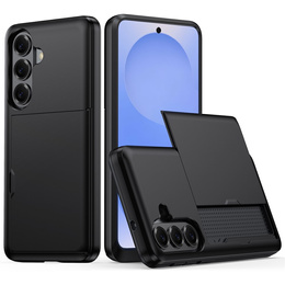 Etui do Samsung Galaxy S26 Plus, Sliding Card Holder, czarne